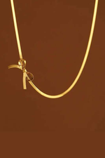 Herringbone Bow Necklace - Case Collection Clothing