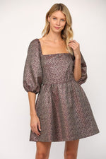 Lurex Jacquard Mini Dress - Case Collection Clothing