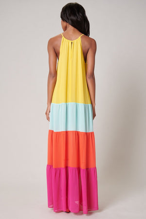 Summer Rays Color Block Maxi Dress - Case Collection Clothing