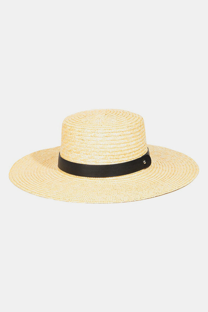 Fame Flat Brim Straw Weave Hat - Case Collection Clothing