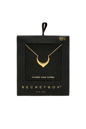 GOLD DIPPED FLOWING DOWN HOOP PENDANT NECKLACE  SB28838-: Gold - Case Collection Clothing
